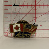 Alberta Canada United States Friendship Flags Lapel Hat Pin