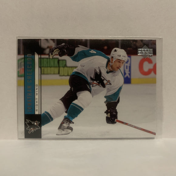 #166 Jonathan Cheechoo San Jose Sharks 2006-07 Upper Deck Series One Hockey Card JG