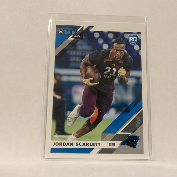 #252 Jordan Scarlett Carolina Panthers Rookie 2019 Donruss Football Card AD