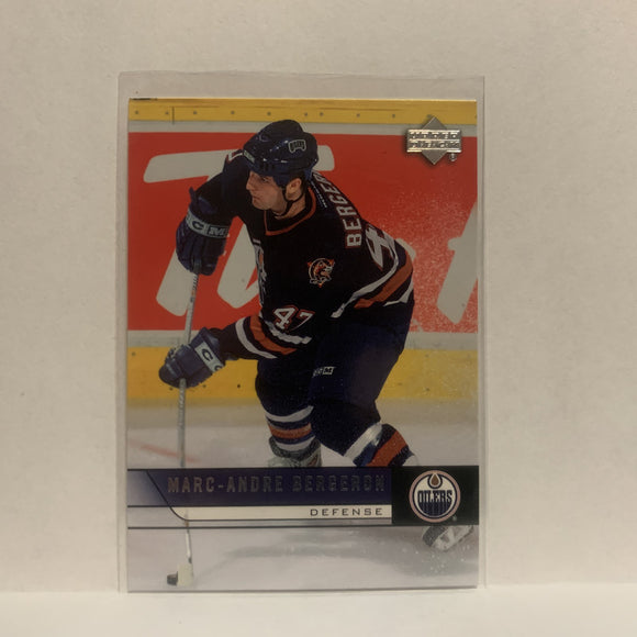 #78 Marc-Andre Bergeron Edmonton Oilers 2006-07 Upper Deck Series One Hockey Card JG