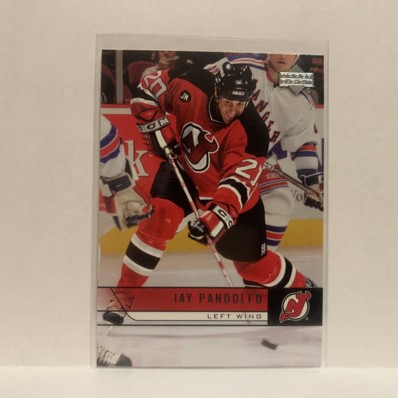 #120 Jay Pandolfo New Jersey Devils 2006-07 Upper Deck Series One Hockey Card JH