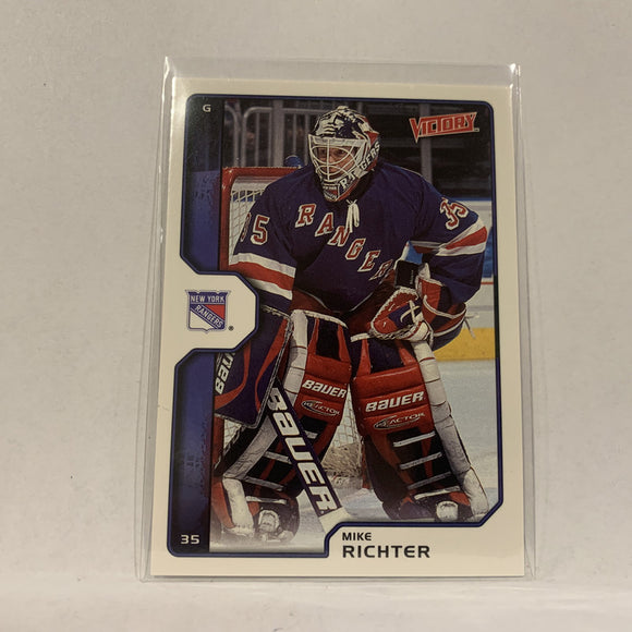 #145 Mike Richter New York Rangers  2002-03 UD Victory Hockey Card AE