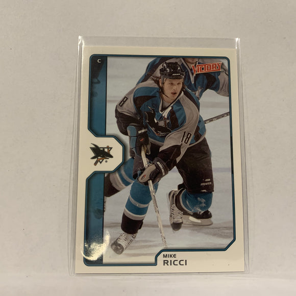 #181 Mike Ricci San Jose Sharks  2002-03 UD Victory Hockey Card AE