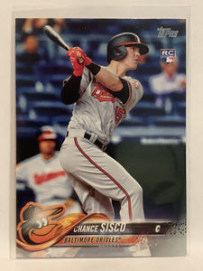 #185 Chance Sisco Rookie Baltimore Orioles 2018 Topps Series One Baseball Card