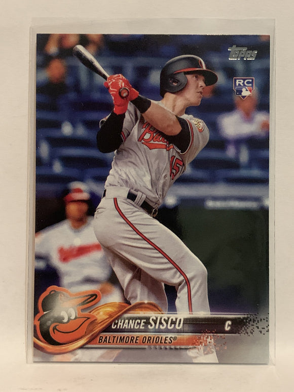 #185 Chance Sisco Rookie Baltimore Orioles 2018 Topps Series One Baseball Card