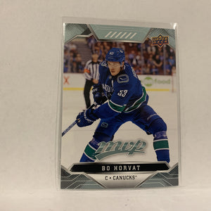 #124 Bo Horvat Vancouver Canucks  2019-20 UD MVP Hockey Card AF