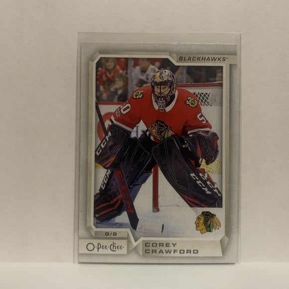 #180 Corey Crawford Chicago Blackhawks 2018-19 O-Pee-Chee Hockey Card JK