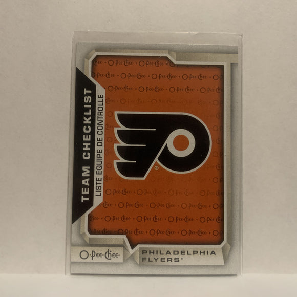 #572 Team Checklist Philadelphia Flyers 2018-19 O-Pee-Chee Hockey Card JK