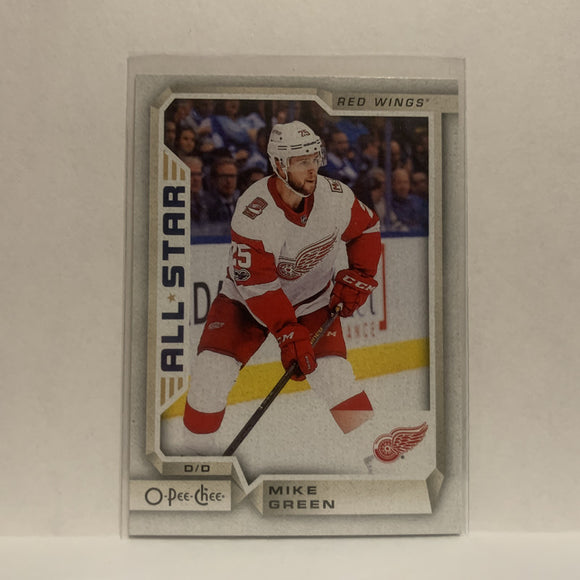 #385 Mike Green Detroit Red Wings All Star 2018-19 O-Pee-Chee Hockey Card JK