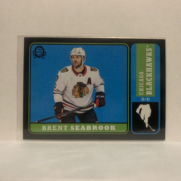 #257 Brent  Seabrook Chicago Blackhawks A 2018-19 O-Pee-Chee Hockey Card JK