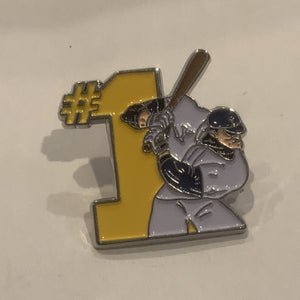 #1 Baseball Player Lapel Hat Pin AW