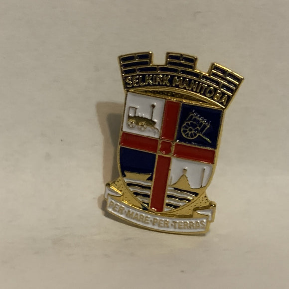 Selkirk Manitoba Crest Emblem Lapel Hat Pin