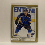 #472 Joel Edmundson St Louis Blues Gold Border 2018-19 O-Pee-Chee Hockey Card JL