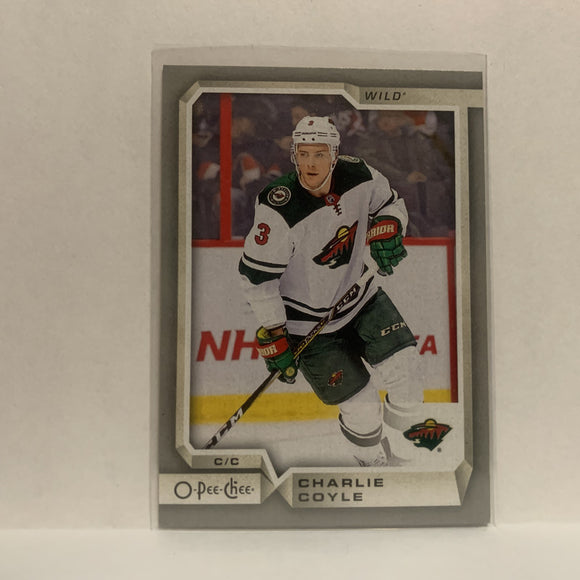 #267 Charlie Coyle Minnesota Wild Silver Border 2018-19 O-Pee-Chee Hockey Card JM