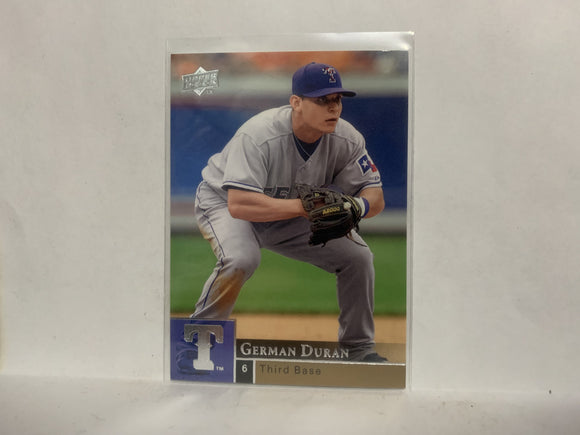 #905 German Duran Texas Rangers 2009 Upper Deck Series 2 Baseball Card NL