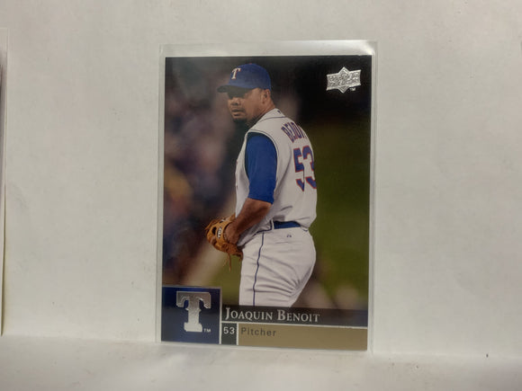 #910 Joaquin Benoit Texas Rangers 2009 Upper Deck Series 2 Baseball Card NL