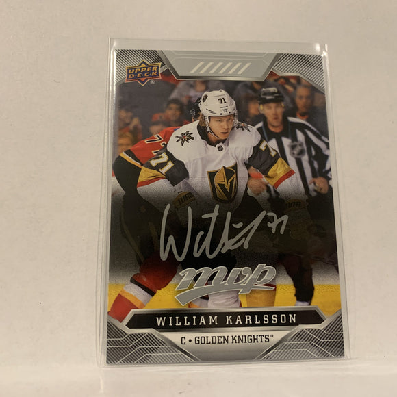 #130 William Karlsson Vegas Golden Knights Silverscripts 2019-20 UD MVP Hockey Card AK