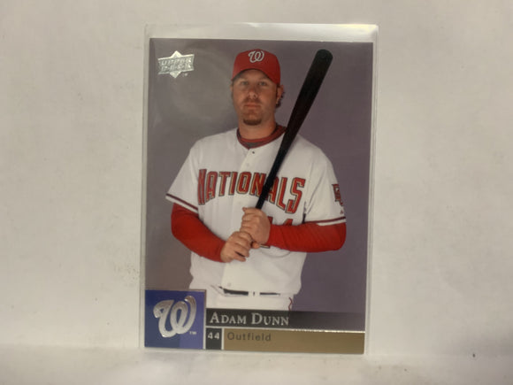 #928 Adam Dunn Washington Nationals 2009 Upper Deck Series 2 Baseball Card NL