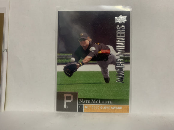 #964 Nate Molouth NL Gold Glove Award Pittsburgh Pirates 2009 Upper Deck Series 2 Baseball Card NM