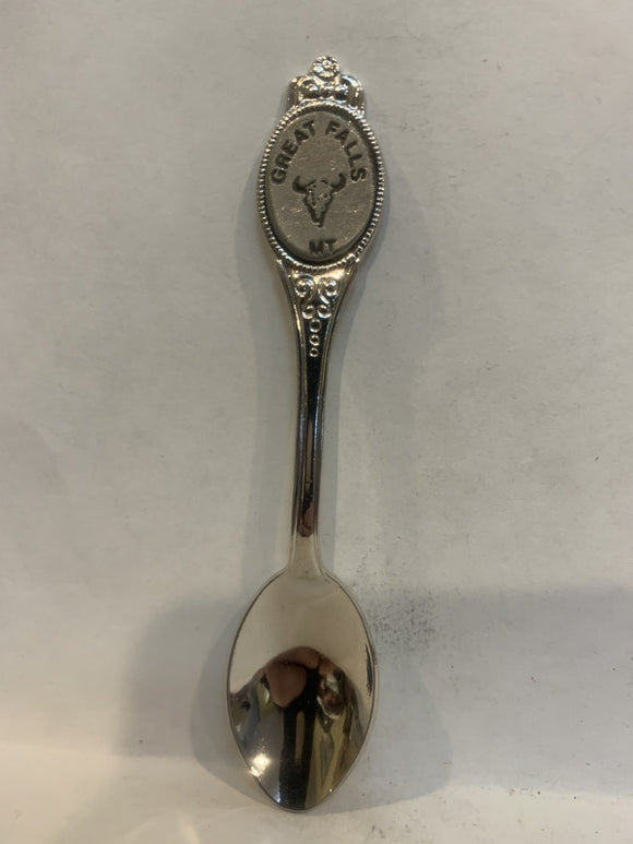 Great Falls Montana Cattle Skull Souvenir Spoon