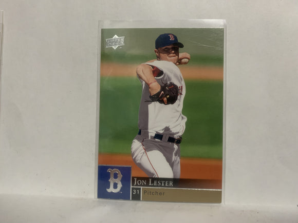 #560 Jon Lester Boston Red Sox 2009 Upper Deck Series 2 Baseball Card NM