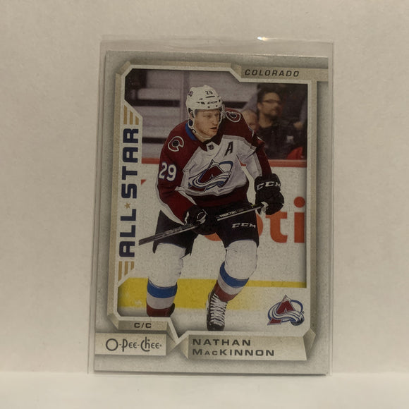 #205 Nathan Mackinnon Colorado Avalanche All Star 2018-19 O-Pee-Chee Hockey Card JO