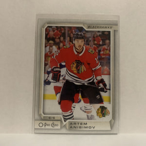 #351 Artem Anisimov Chicago Blackhawks 2018-19 O-Pee-Chee Hockey Card JO