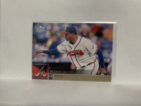 #527 Manny Acosta Atlanta Braves 2009 Upper Deck Series 2 Baseball Card NM