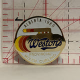 Alberta 1989 Weston's Provincial Mixed Curling Lapel Hat Pin