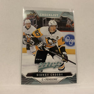 #200 Sidney Crosbey Pittsburgh Penguins Checklist 2019-20 UD MVP Hockey Card AL