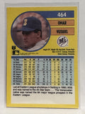 #464 Omar Vizquel Milwaukee Brewers 1991 Fleer Baseball Card