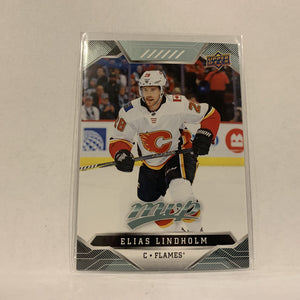 #32 Elias Lindholm Calgary Flames  2019-20 UD MVP Hockey Card AL