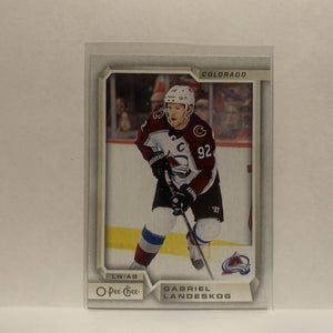 #230 Gabriel Landeskog Colorado Avalanche 2018-19 O-Pee-Chee Hockey Card JP