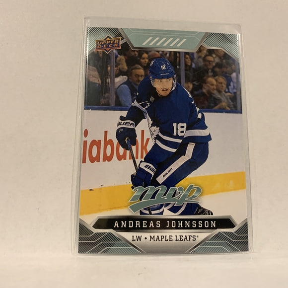 #115 Andreas Johnsson Toronto Maple Leafs  2019-20 UD MVP Hockey Card AM