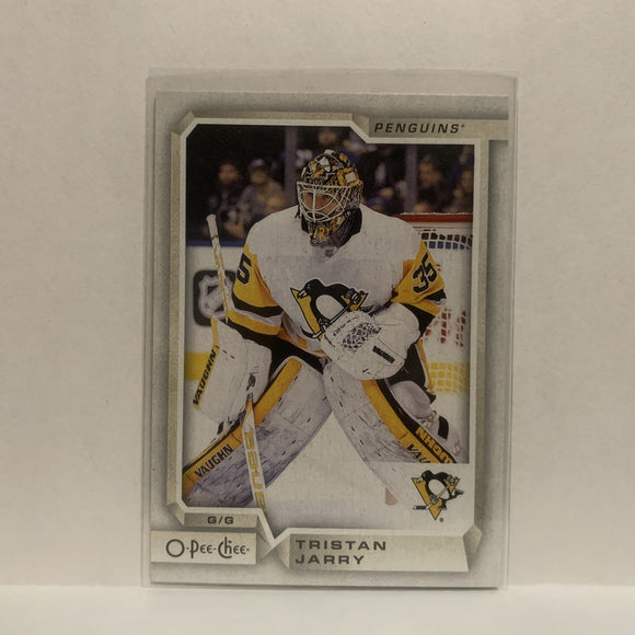 #128 Tristian Jarry Pittsburgh Penguins 2018-19 O-Pee-Chee Hockey Card JQ