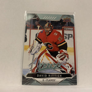 #122 David Rittich Calgary Flames  2019-20 UD MVP Hockey Card AN