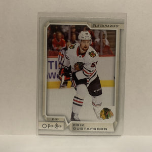 #89 Erik Gustafsson Chicago Blackhawks 2018-19 O-Pee-Chee Hockey Card JQ