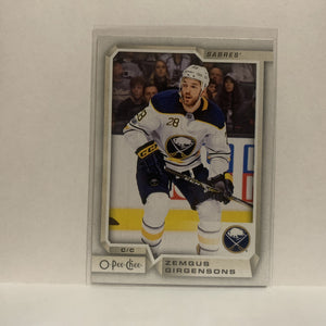 #321 Zemgus Girgensons Buffalo Sabres 2018-19 O-Pee-Chee Hockey Card JS