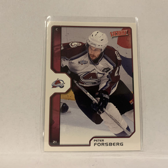 #56 Peter Forsberg Colorado Avalanche  2002-03 UD Victory Hockey Card AP