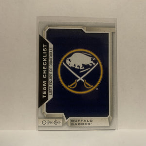 #568 Team Checklist Buffalo Sabres 2018-19 O-Pee-Chee Hockey Card JT