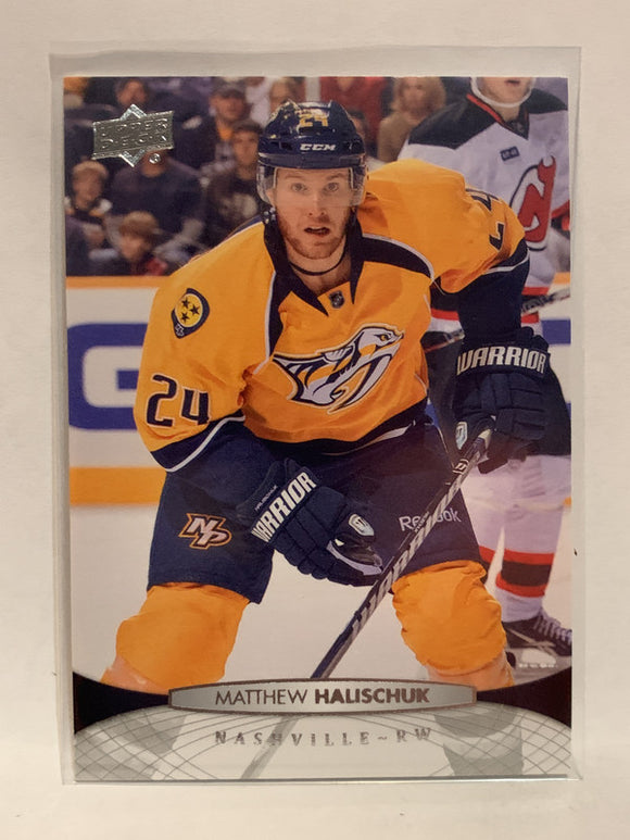 #351 Matthew Halischuk Nashville Predators 2011-12 Upper Deck Series Two Hockey Card  NHL