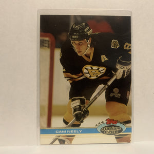 #64 Cam Neely Boston Bruins 1991-92 Topps Stadium Club Hockey Card JU