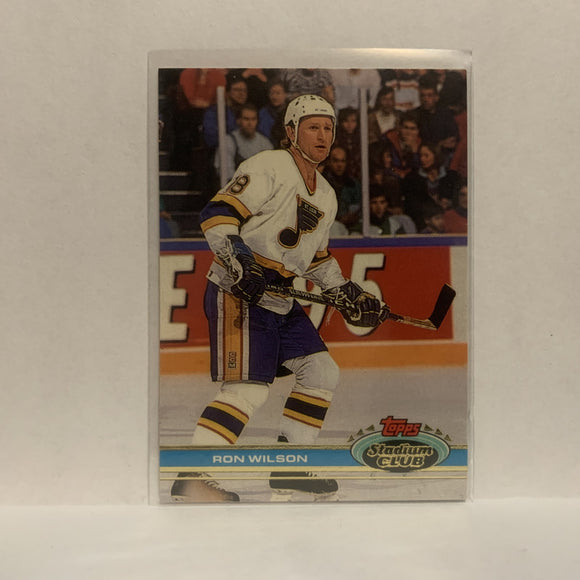 #347 Ron Wilson St Louis Blues 1991-92 Topps Stadium Club Hockey Card JU