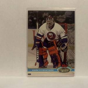 #345 Mark Fitzpatrick New York Islanders 1991-92 Topps Stadium Club Hockey Card JU