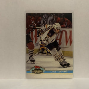 #341 Mike Hartman Buffalo Sabres 1991-92 Topps Stadium Club Hockey Card JU