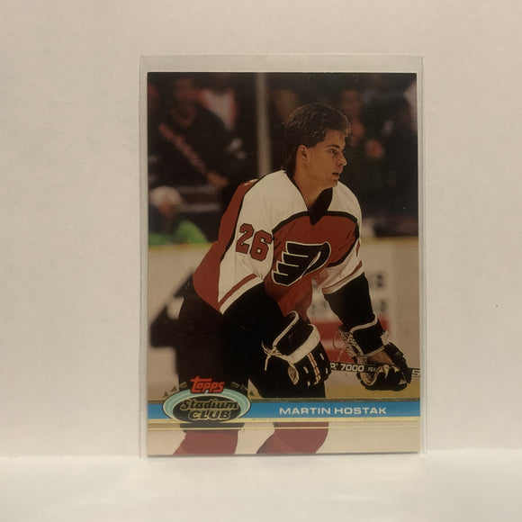 #337 Martin Hostak Philadelphia Flyers 1991-92 Topps Stadium Club Hockey Card JU