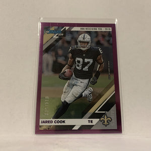 #196 Jared Cook New Orleans Saints 14/500 Purple 2019 Donruss Football Card AR