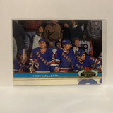 #134 Troy Mallette New York Rangers 1991-92 Topps Stadium Club Hockey Card JV