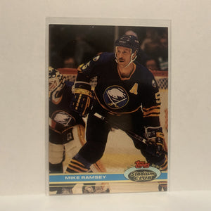 #135 Mike Ramsey Buffalo Sabres 1991-92 Topps Stadium Club Hockey Card JV