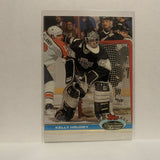 #120 Kelly Hrudey Los Angeles Kings 1991-92 Topps Stadium Club Hockey Card JV